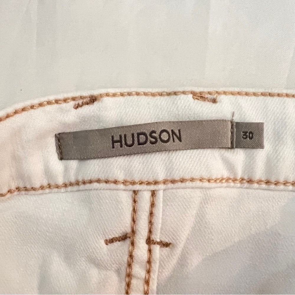 Hudson Jodie Wide Leg White Crop Jeans Jean Denim 30 - Picture 4 of 10